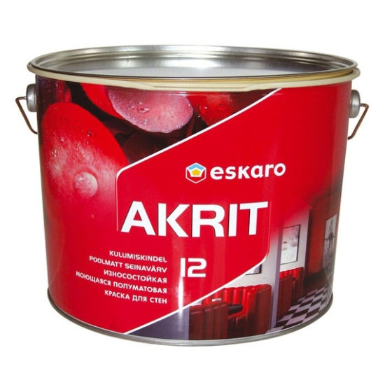 Краска Eskaro Akrit 12 моющаяся износостойкая