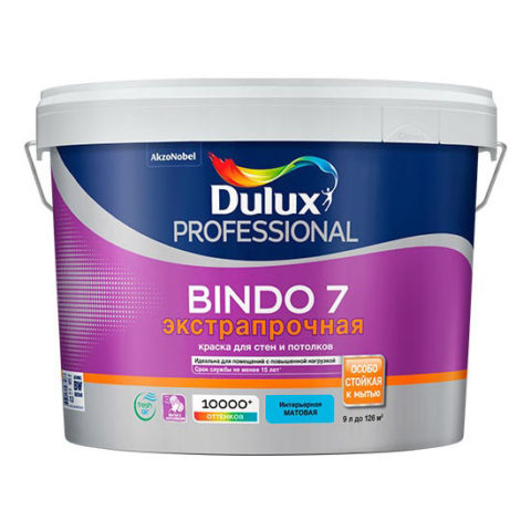 Краска Dulux Bindo 7 основа BW матовая 9 л.