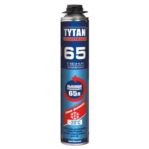 Пена монтажная Tytan 65 O2 профессиональная зимняя 750 мл. 