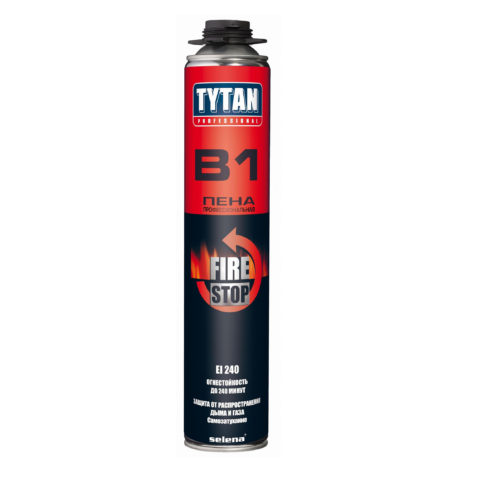 Пена монтажная Tytan B1 огнеупорная профессиональная 750 мл.