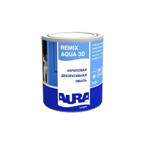 Эмаль Aura Luxpro Remix Aqua 30 акриловая 0,9 л.