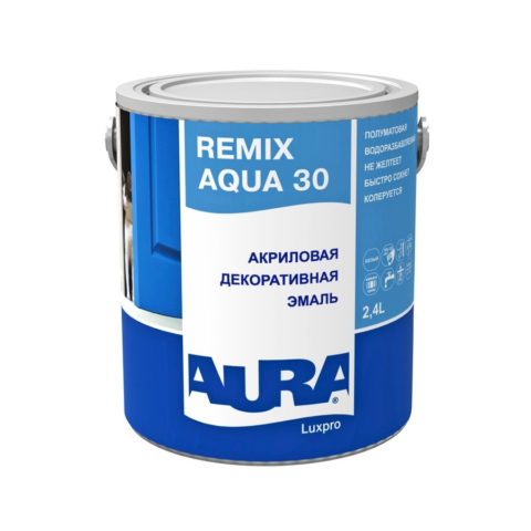 Эмаль Aura Luxpro Remix Aqua 30 акриловая 2,4 л.