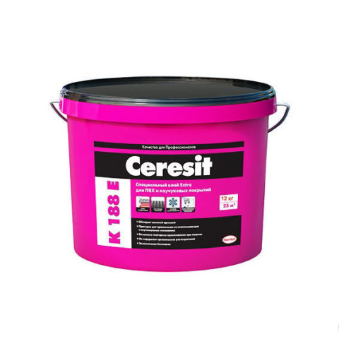 Клей для напольных ПВХ покрытий Ceresit K 188 E 5 кг.