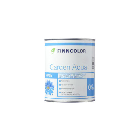 Эмаль акриловая Finncolor Garden Aqua акриловая полуматовая база A 0,9 л